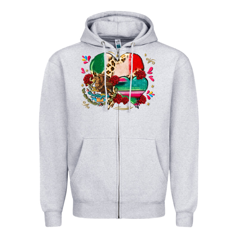 Mexican Hearts Zipper Hoodie by CTS Tumbler Store | Teevron