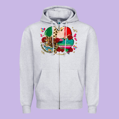 Mexican Hearts Zipper Hoodie Designed By Cts Tumbler Store