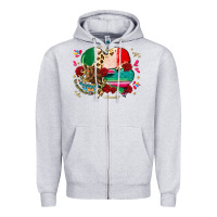 Heather Grey mexican hearts Zipper Hoodie - CTS Tumbler Store