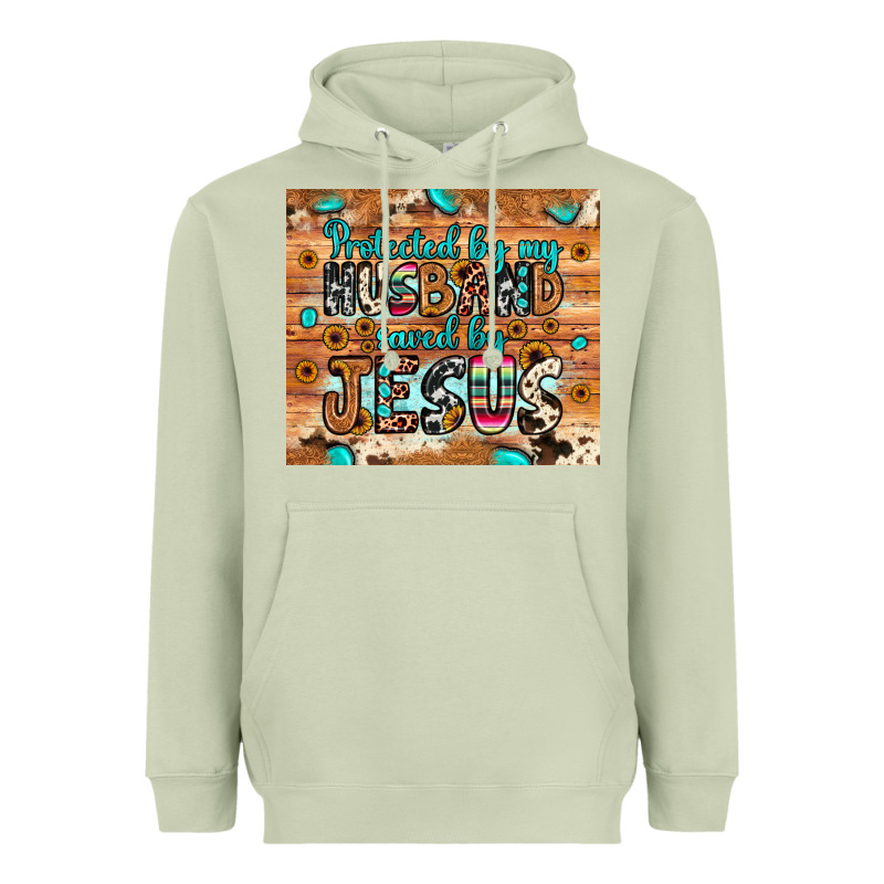Protected Husband Saved By Jesus Heavyweight Hoodie by JahusDesignShop | Teevron
