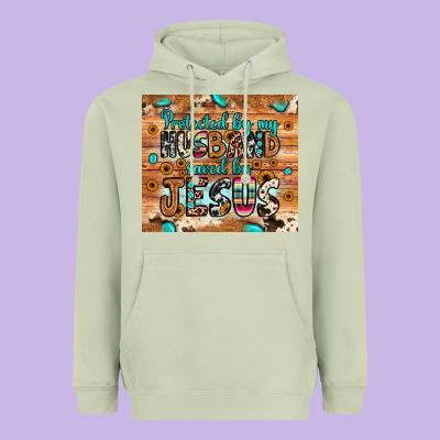 Protected Husband Saved By Jesus Heavyweight Hoodie Designed By Jahusdesignshop