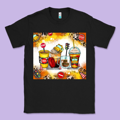 Bus Driver Coffee Cups Classic Tee Designed By Zillion Design Studio