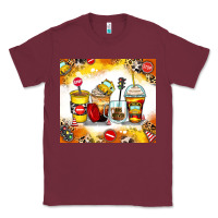 Burgundy bus driver coffee cups Classic Tee - Zillion Design Studio