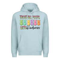 Blue Mist treat all peeps with kindness Premium Hoodie - MaliasSmallBusiness