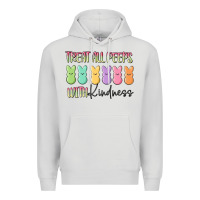 Dove Grey treat all peeps with kindness Premium Hoodie - MaliasSmallBusiness