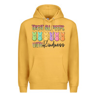 Mustard treat all peeps with kindness Premium Hoodie - MaliasSmallBusiness