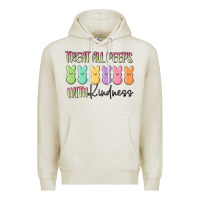 Oatmeal Heather treat all peeps with kindness Premium Hoodie - MaliasSmallBusiness