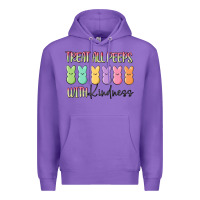 Purple treat all peeps with kindness Premium Hoodie - MaliasSmallBusiness