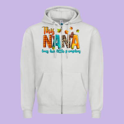 This Nana Loves Her Little Pumpkins Zipper Hoodie Designed By Texasbilliewilder