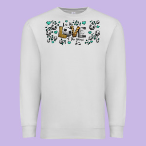For The Love Of The Game Soccer Premium Sweatshirt Designed By Jasminsmagicworld