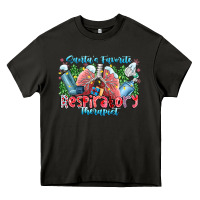 Asphalt santa's favorite respiratory therapist Heavy Core Tee - CowhideDigitalArt