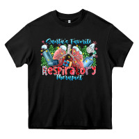 Black santa's favorite respiratory therapist Heavy Core Tee - CowhideDigitalArt