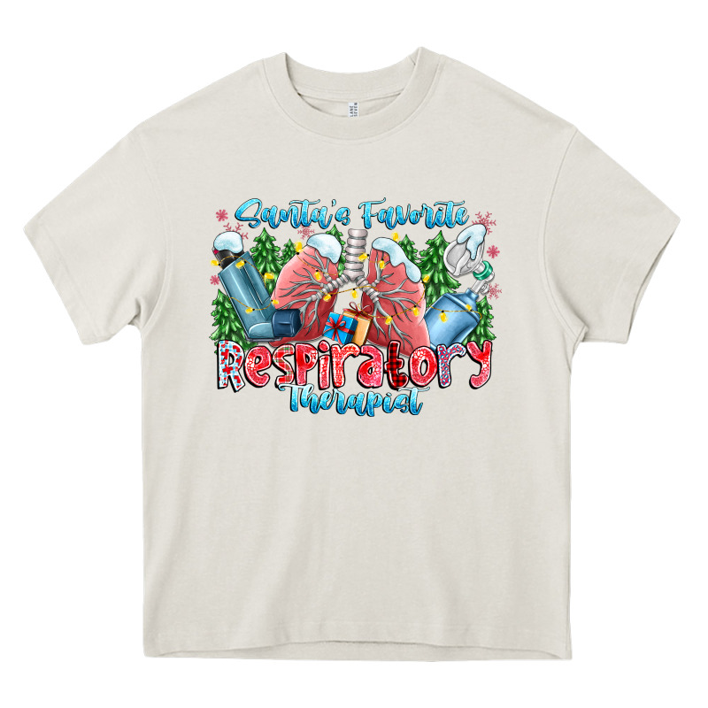 Santa's Favorite Respiratory Therapist Heavy Core Tee by CowhideDigitalArt | Teevron