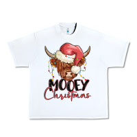 White mooey christmas Urban Heavy Tee - MaliasSmallBusiness
