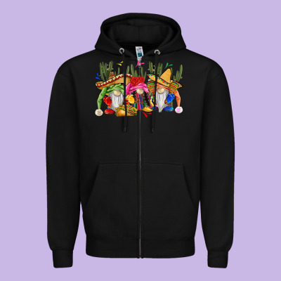 Mexican Gnomes Zipper Hoodie Designed By Cts Tumbler Store