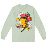 Matcha teacher lightning bolt Long Sleeve Tee - texasbilliewilder