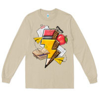 Mushroom teacher lightning bolt Long Sleeve Tee - texasbilliewilder