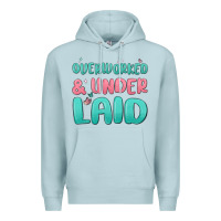 Blue Mist overworked underlaid Premium Hoodie - MaliasSmallBusiness