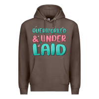 Coffee overworked underlaid Premium Hoodie - MaliasSmallBusiness