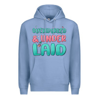 Colony Blue overworked underlaid Premium Hoodie - MaliasSmallBusiness