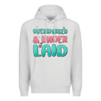 Dove Grey overworked underlaid Premium Hoodie - MaliasSmallBusiness