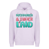Lilac overworked underlaid Premium Hoodie - MaliasSmallBusiness