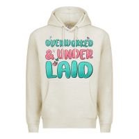 Oatmeal Heather overworked underlaid Premium Hoodie - MaliasSmallBusiness