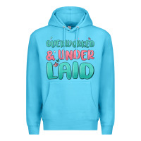 Ocean Blue overworked underlaid Premium Hoodie - MaliasSmallBusiness
