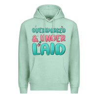 Seafoam overworked underlaid Premium Hoodie - MaliasSmallBusiness