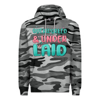 Slate Camo overworked underlaid Premium Hoodie - MaliasSmallBusiness