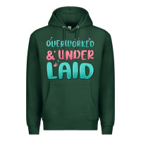 Sports Green overworked underlaid Premium Hoodie - MaliasSmallBusiness
