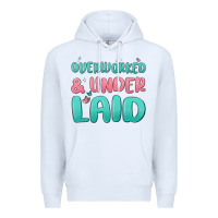 White overworked underlaid Premium Hoodie - MaliasSmallBusiness
