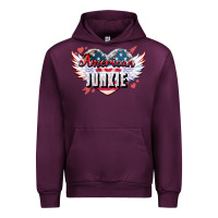 Mauve Wine American junkie Urban Hoodie - NancyCooperArtShop