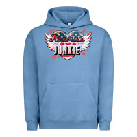 Pigment Pebble Blue American junkie Urban Hoodie - NancyCooperArtShop