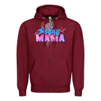 Burgundy badass mama Zipper Hoodie - Zillion Design Studio