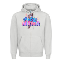 Dove Grey badass mama Zipper Hoodie - Zillion Design Studio