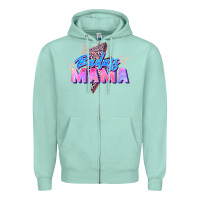 Seafoam badass mama Zipper Hoodie - Zillion Design Studio