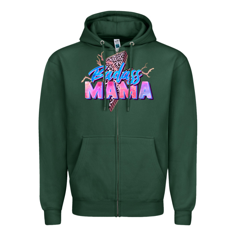 Badass Mama Zipper Hoodie by Zillion Design Studio | Teevron
