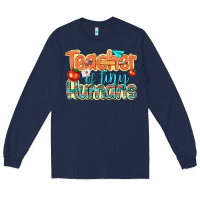 Navy teacher of tiny humans Long Sleeve Tee - texasbilliewilder