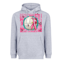 Heather Grey pink out breast cancer volleyballs Heavyweight Hoodie - AdoDesignShop