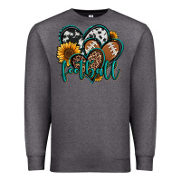 Charcoal Heather football hearts Premium Sweatshirt - Jasminsmagicworld