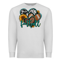 Dove Grey football hearts Premium Sweatshirt - Jasminsmagicworld