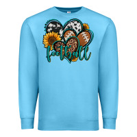 Ocean Blue football hearts Premium Sweatshirt - Jasminsmagicworld
