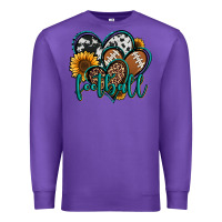 Purple football hearts Premium Sweatshirt - Jasminsmagicworld