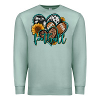 Seafoam football hearts Premium Sweatshirt - Jasminsmagicworld
