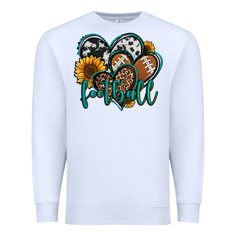 Football Hearts Premium Sweatshirt by Jasminsmagicworld | Teevron