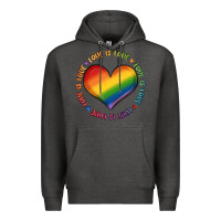 Charcoal Heather love is love Premium Hoodie - MaliasSmallBusiness