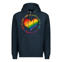 Navy love is love Premium Hoodie - MaliasSmallBusiness