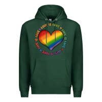 Sports Green love is love Premium Hoodie - MaliasSmallBusiness