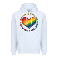 White love is love Premium Hoodie - MaliasSmallBusiness